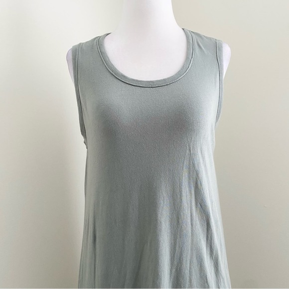 Frank & Eileen Green Sleeveless Sheath Dress with Slit - Picture 3 of 7